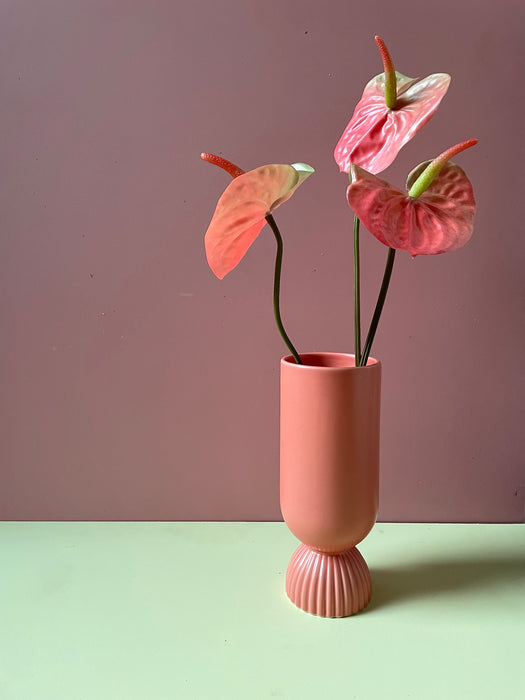 ANTHURIUM STEM PINK/PEACH - Anthurium lyserød/fersken (flamingoblomst)